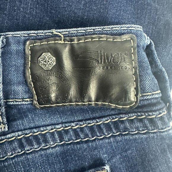 Silver Jeans Co Suki Mid Slim Boot Cut W33 L33 Super Stretch Denim Blue Jeans - Picture 10 of 10